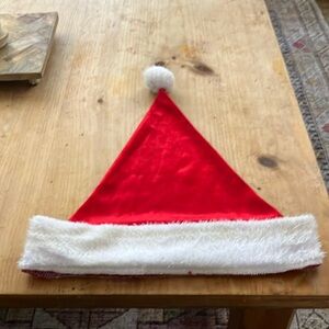 Festive Red Santa Hat with White Trim NWOT